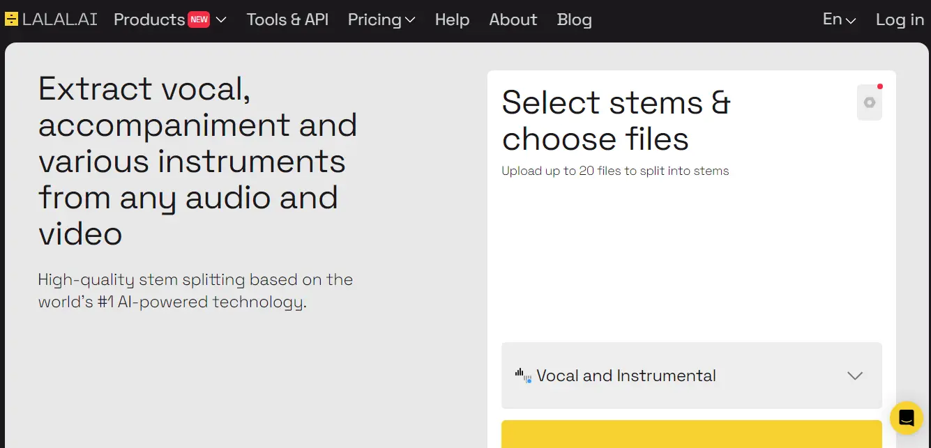 Lalal.AI Free AI Tool for Audio Editing