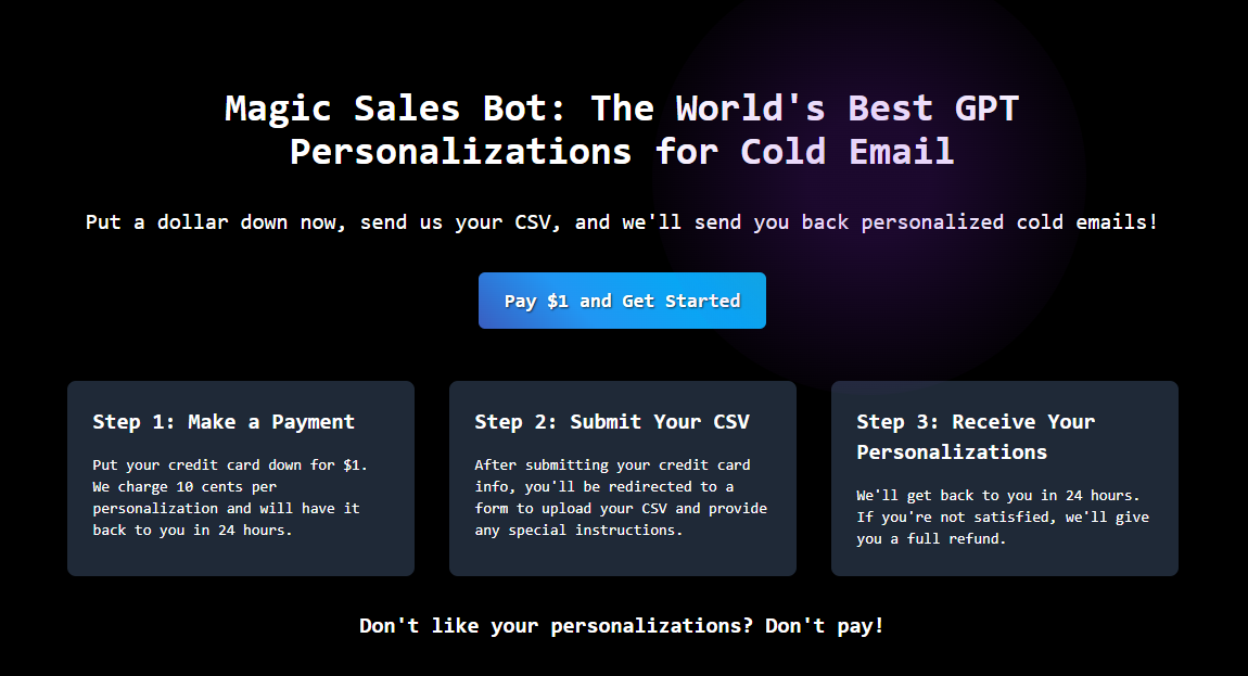 magicsalesbot email writing software