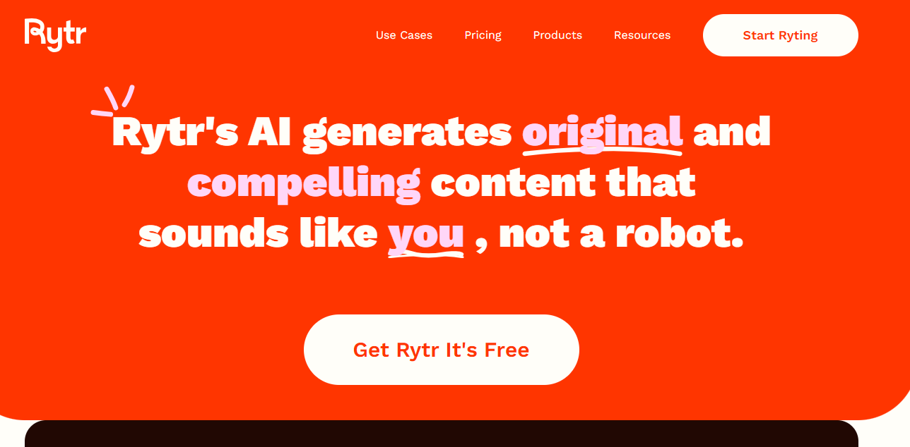 rytr AI writing generator tools