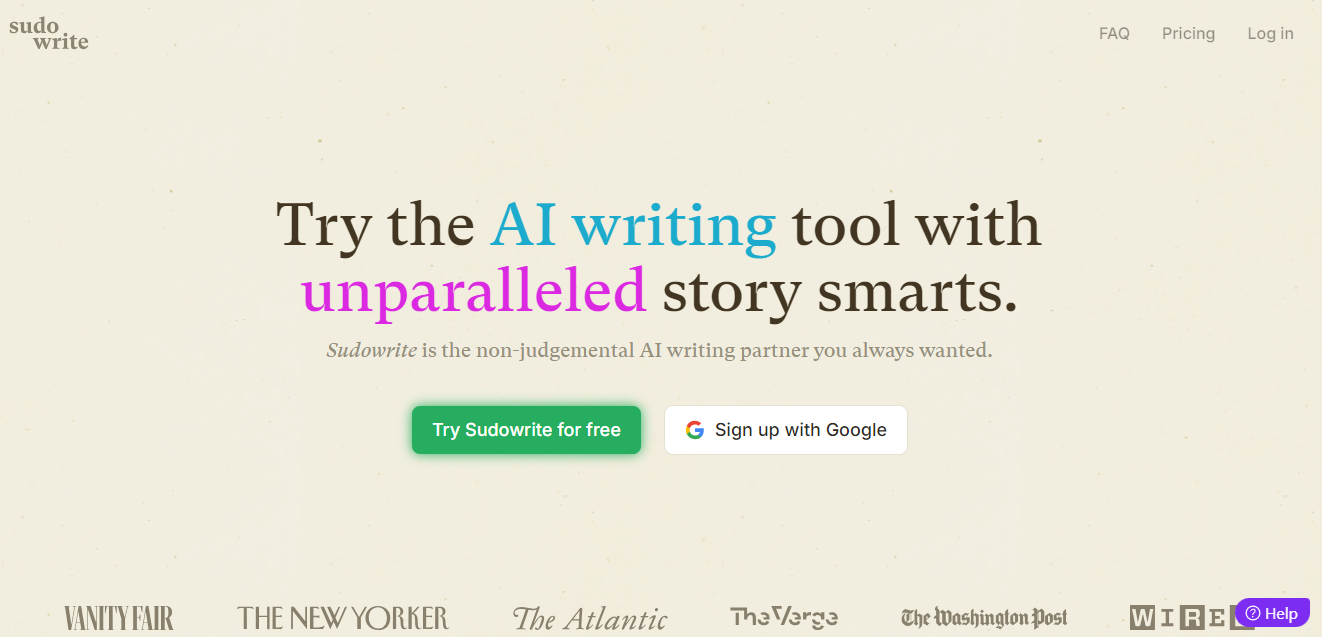 Sudowrite AI writing generator tools